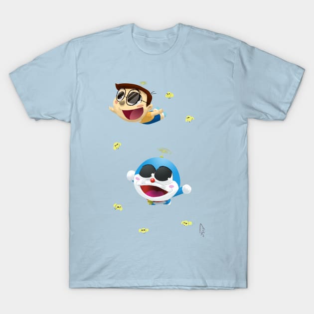 Doraemon T-Shirt by davidpavon